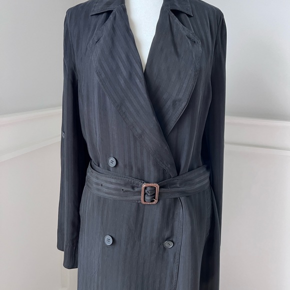 Raquel Allegra Black maxi trench coat size 0 - Picture 7 of 16